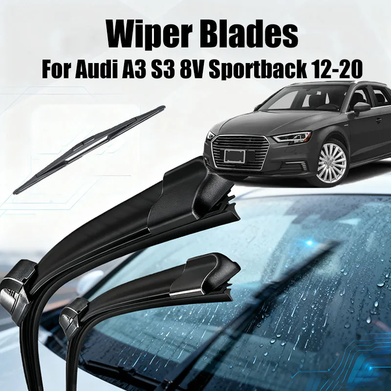 

Front Rear Windshield Wiper Blades Set For Audi A3 S3 8V Sportback 2020 2019 2018 2017 2016 2015 2014 2013 2012 3Pcs/set