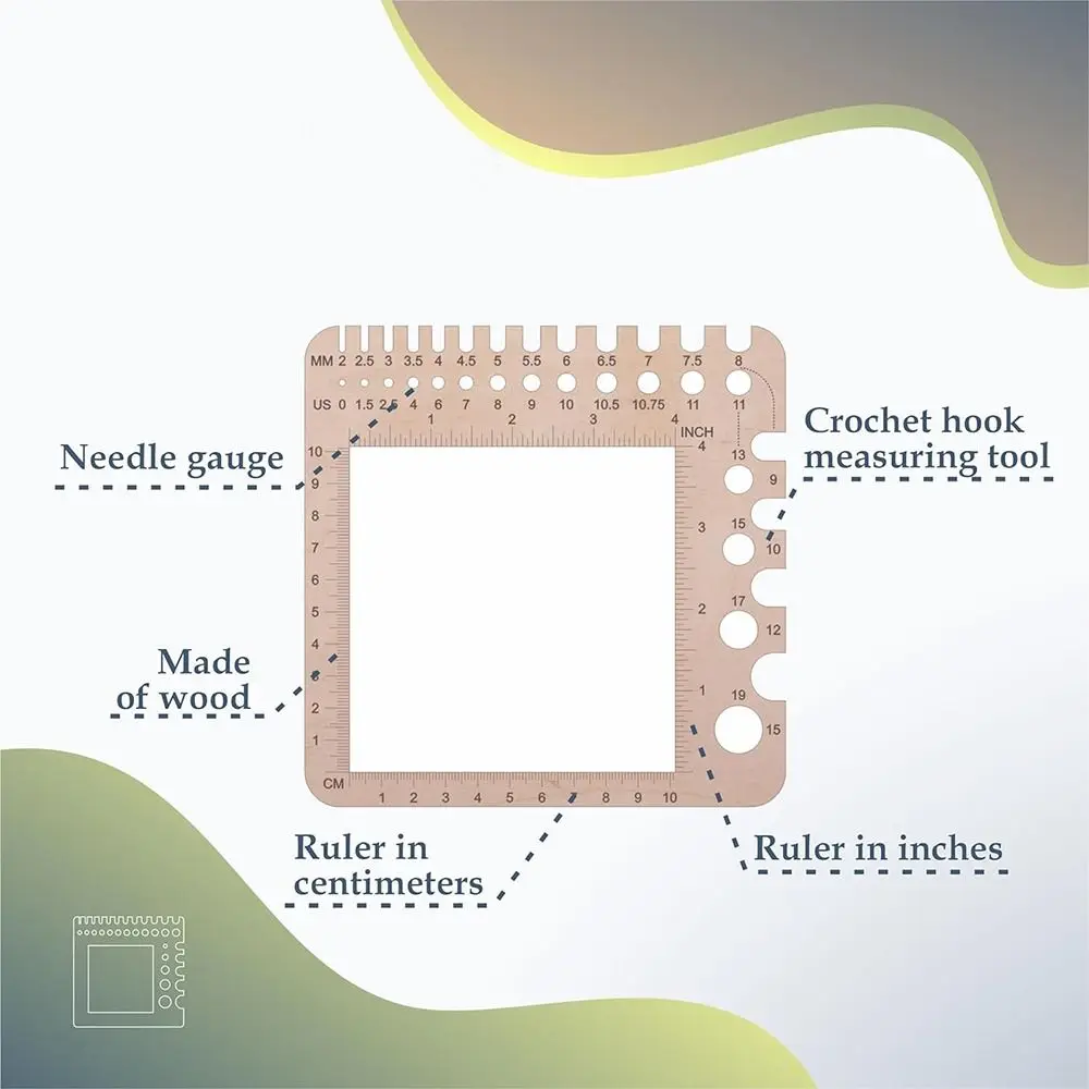 

Embroidery Thread Knitting Needle Gauge Braided Rope DIY Measure Rule Essential Template Wrapping Spinners Yarn Measuring Tools