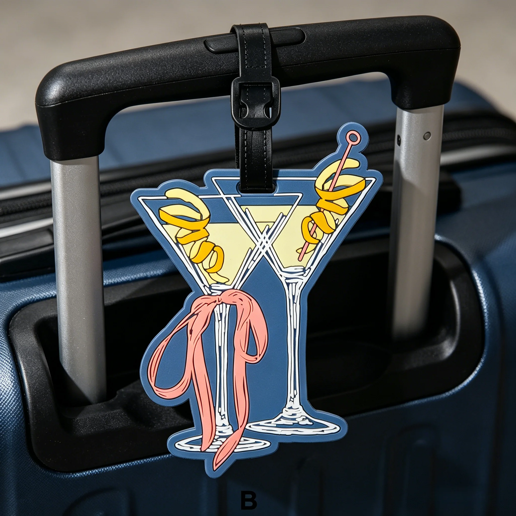 Cute Luggage Tags for Women Men, Travel Suitcase Tags Summer Beach Luggage Tags Series Identify Label with Loop