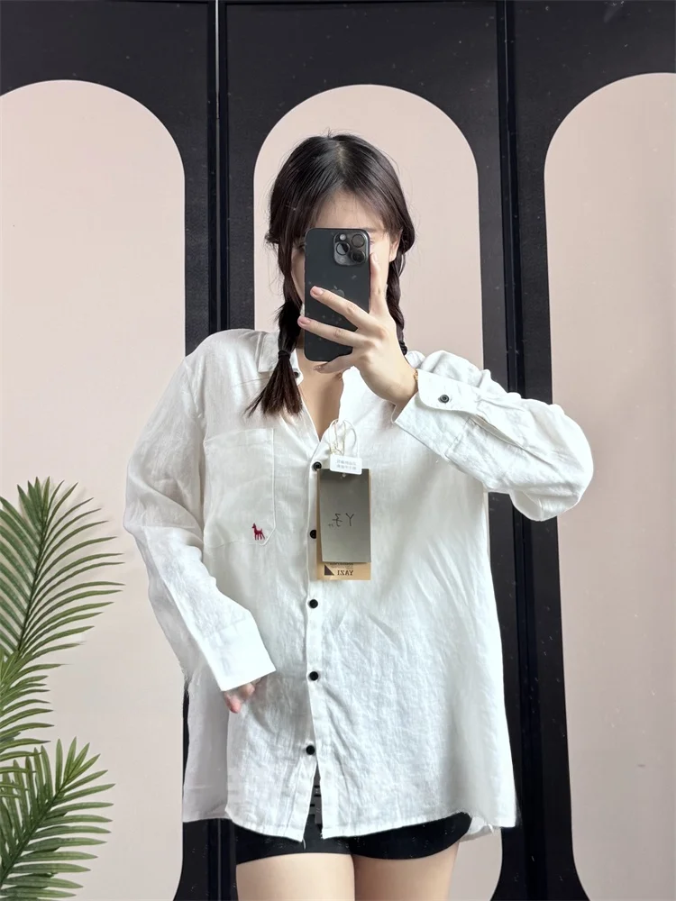 

Linen Comfortable Loose Men's irt Breathable Skin-Friendly Not Scratchy Autumn 2025 Casual Sle Long Sve Flip Collar