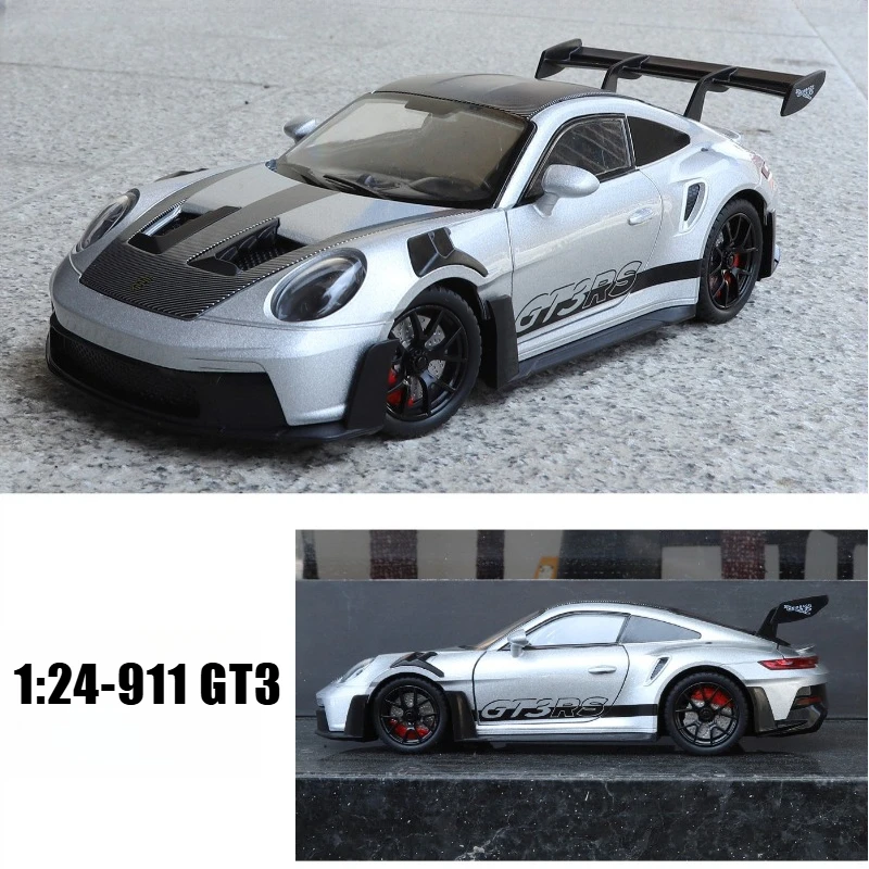 

1:24 911 GT3 RS Sports Car Model Alloy Diecasts Metal Toy Race Car Model Simulation Sound and Light Kids Toy Gift