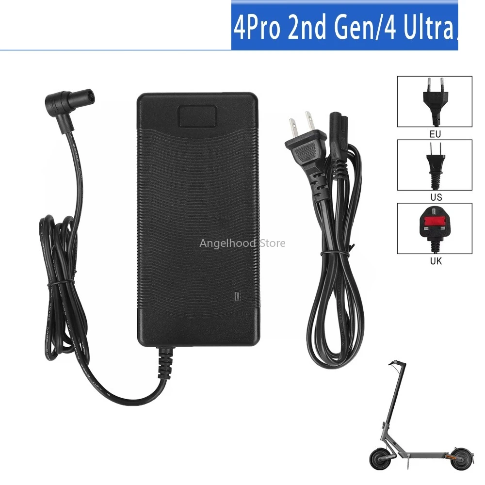 

54.6V 2A Hollow-head Charge with EU/US/UK Plug for 4Pro 2nd Gen/4 Ultra Electric Scooter Charge Replacement Accessories