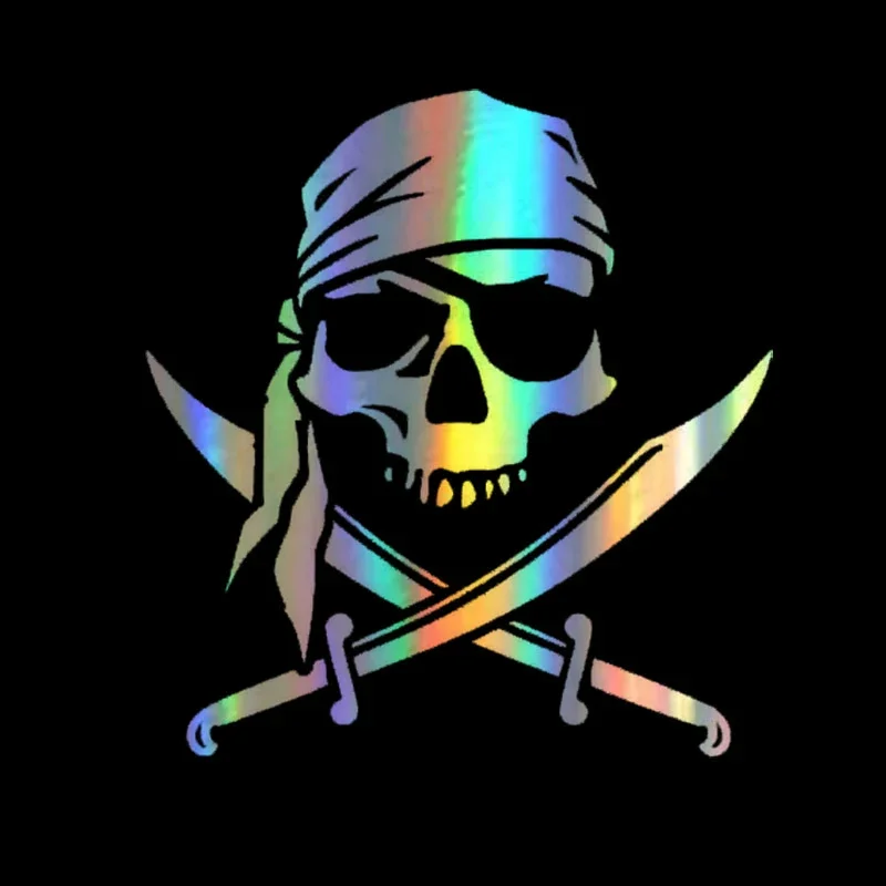 

Jpct Personalized Skull Pirate Stickers And Personalized Off Road Modeling PVC Car Fun Decoration 16.1cm * 15.2cm