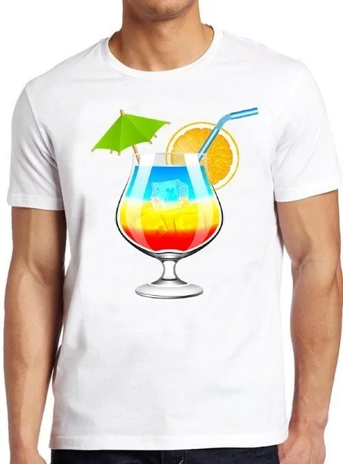 Rainbow Cocktail Hawai LGBT Pride Gay Funny Gift Soho London Tee T Shirt M337