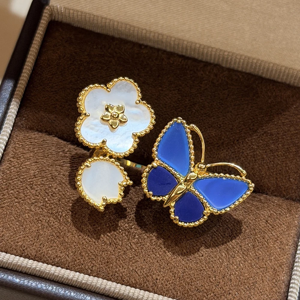 Trendy Real 925 Sterling Silver Rings For Women Gift Natural Clover Flower Chain Design 5a Zircon Ring Luxury Fine Jewelry