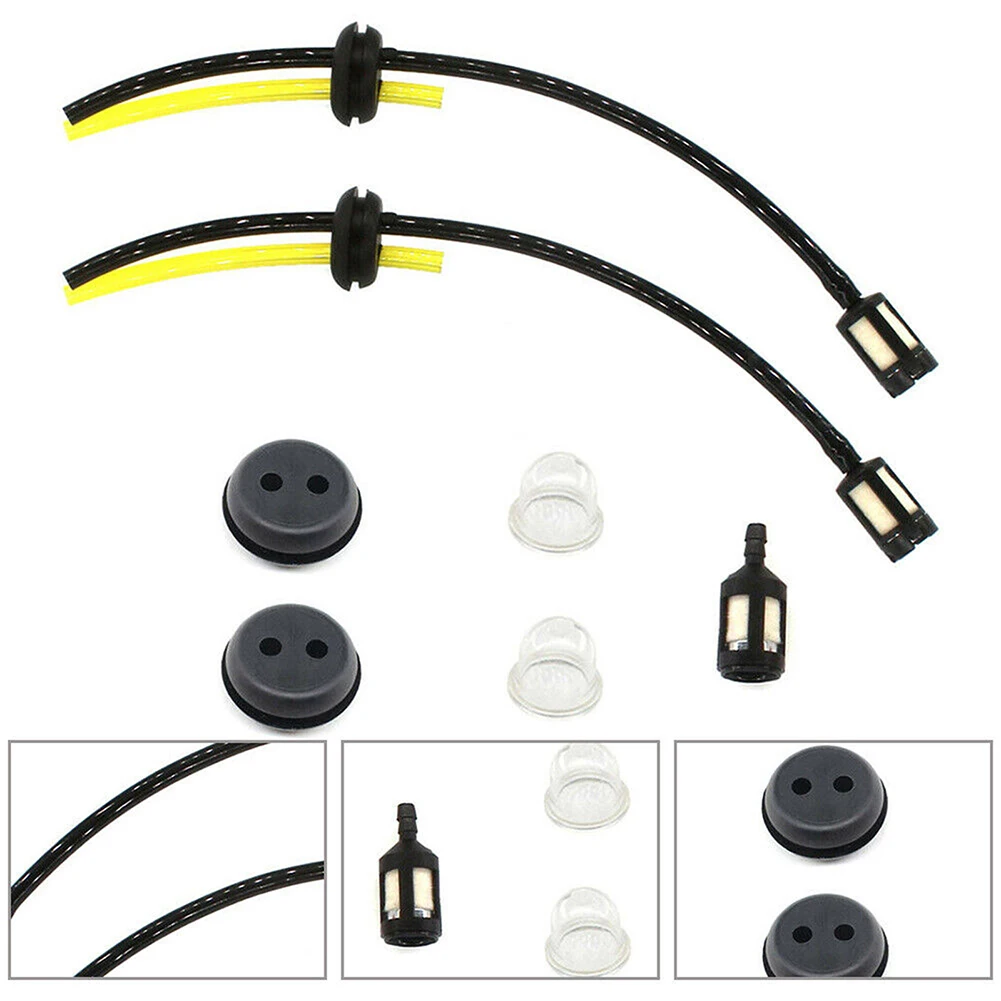 Fuel Filter Fuel Line Kits 2 Grommets 2 Set Fine Workmanship Fuel Line Hose Pipe Tank Kit Trimmer Cutter High Quality