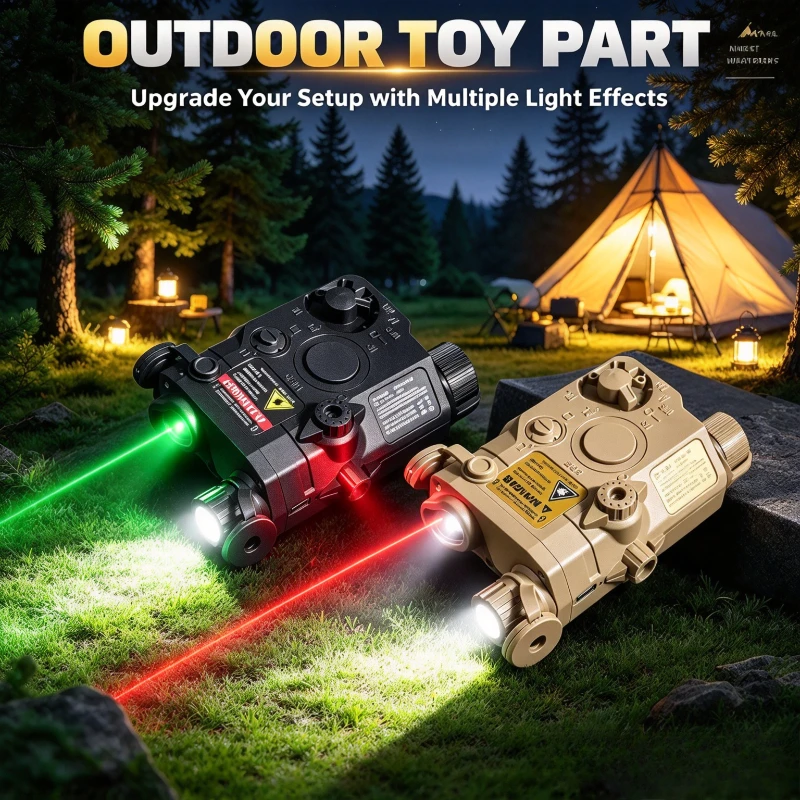 Multi-function Nylon Rail Light Box Green Signal Light Red Beam Strobe Mode Outdoor Toy Accessories