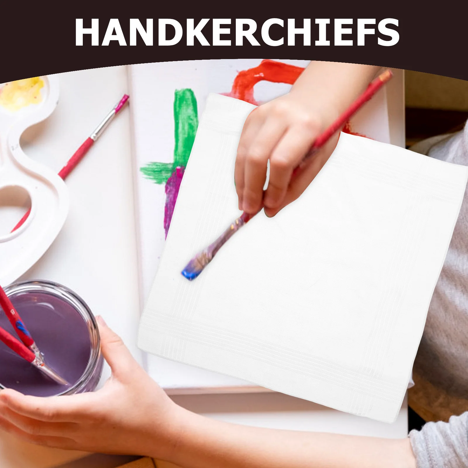 منديل من القطن الأبيض قابل للتنفس مناديل زفاف ناعمة للرجال جيب رسمي مربع مطرز تصميم مربع جيب أبيض #4