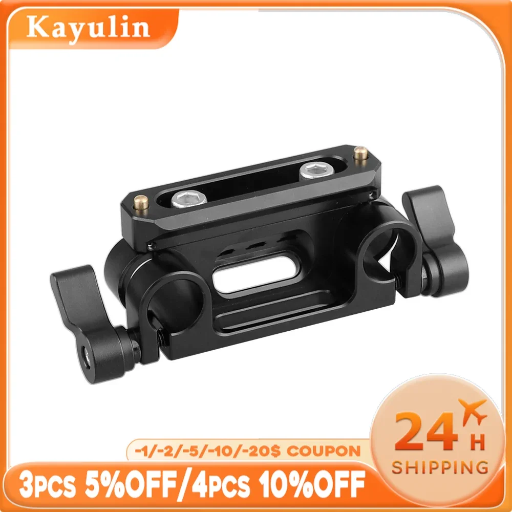 KAYULIN Universal 15mm Nato Dual Rod Clamp With QR 70mm Nato Rail With 1/4