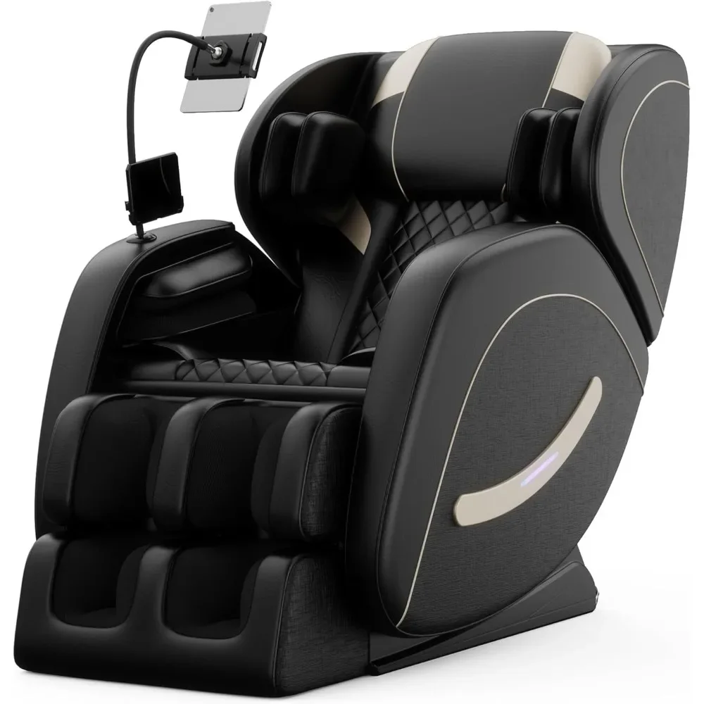 Zero Gravity Full-Body Massage Chair with Heating, Bluetooth Audio, and Foot Rollers, Home Relaxation Recliner