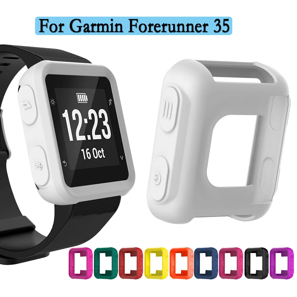 For Garmin Forerunner 35 Shell Soft Clear Screen Protector Case High Quality Silicone Hollow Cover Watch Accessory