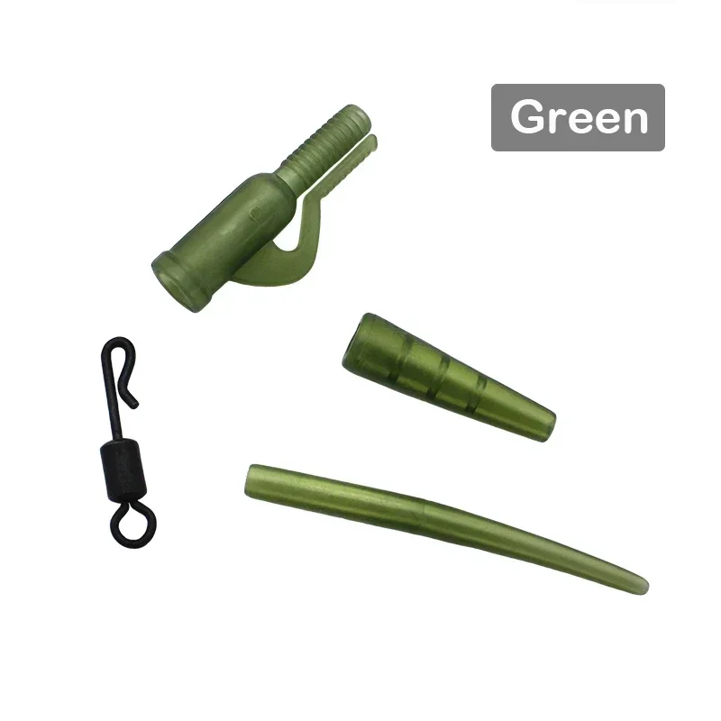 40PCS Carp Fishing Accessories Lead Clip Quick Change Swivel Tail Rubber Anti Tangle Sleeves for Carp Rigs Coarse Fishing Tackle