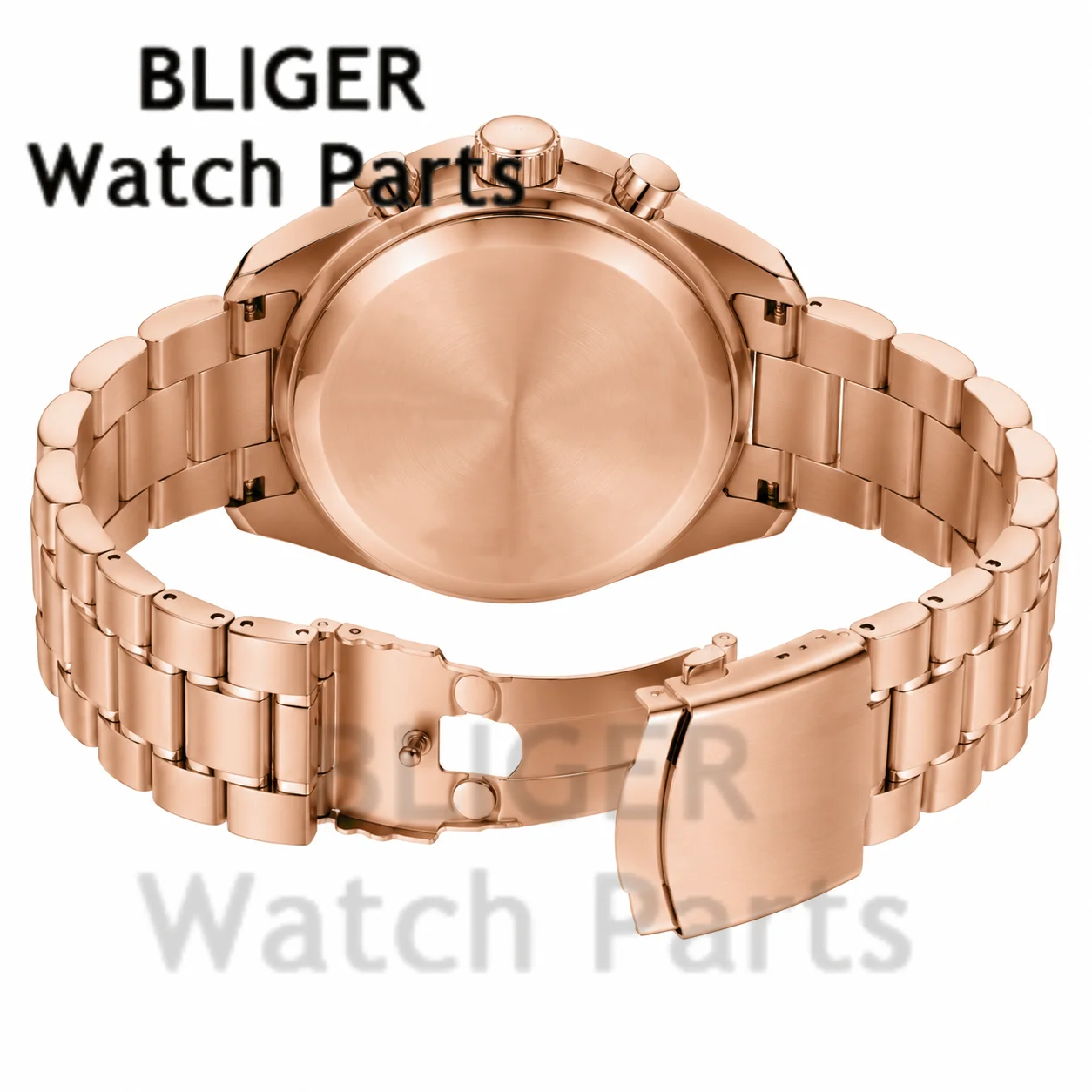 Customize Multi-function Chronograph Sport Watch For Men Rose Gold 5ATM Steel Dive Men Watch 40mm VK63 Quartz Movement Luminous