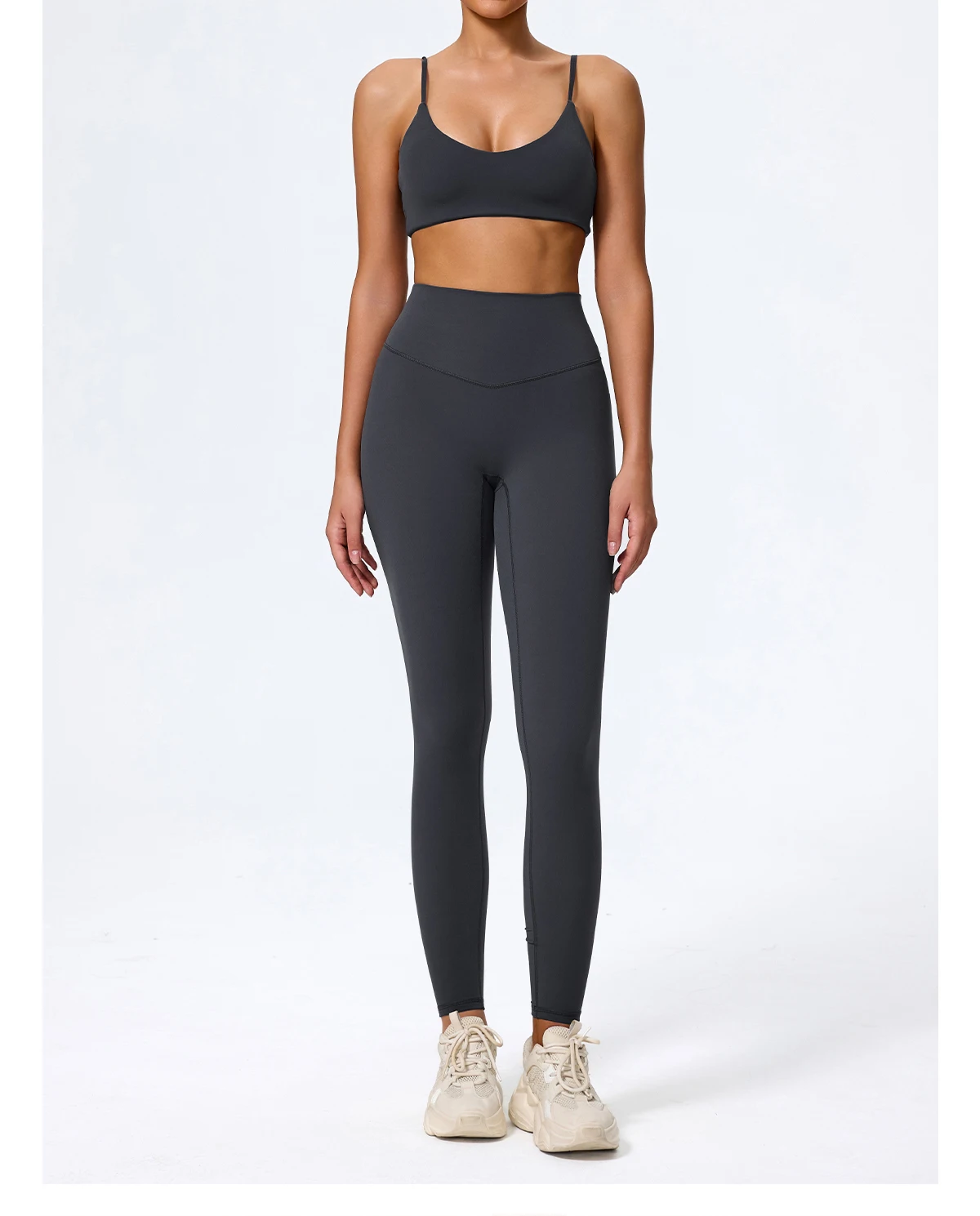 Ctenkevet Sommer Damen 2-teiliges Ärmelloses Sportset, Zweiteiliges Yoga-Set für Frauen, Hochgeschnittene Atmungsaktive Leggings, Sportbekleidung für Damen – Detail 23