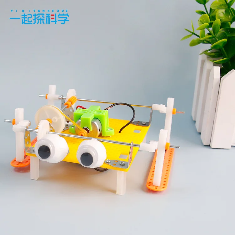 Zestaw Materiałów do Samodzielnego Montażu Robotów dla Dzieci: Nauka, Technologia, Mała Produkcja, Robot na Spacerze, Kreatywny Eksperyment Naukowy STEM, DIY