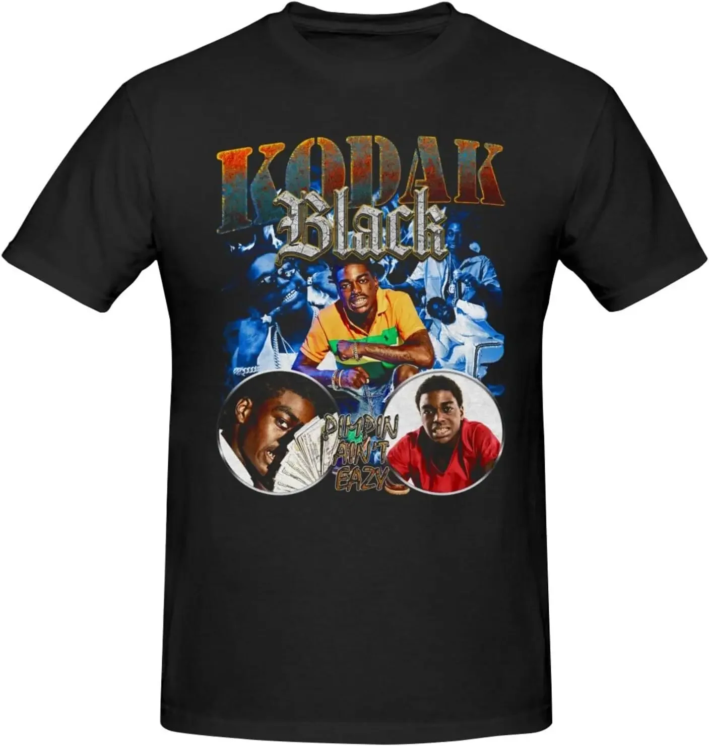 

Men's T Shirt Crewneck Cotton Short Sleeve Classic Tee Shirt Tops Black
