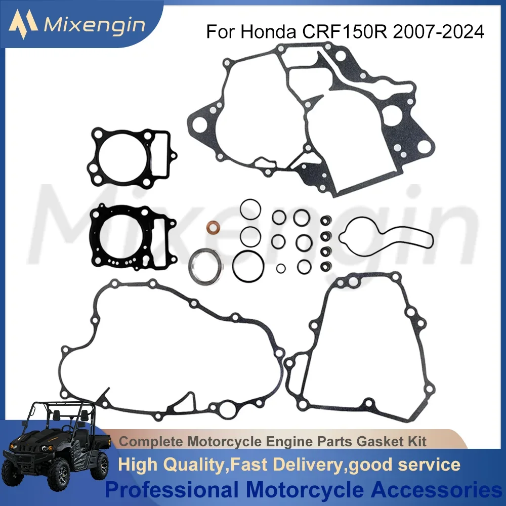 Motorcycle Engine Parts Complete Gasket Rebuild Overhaul Kit for Honda CRF150R CRF 150R 2007-2024 Set Top And Bottom End