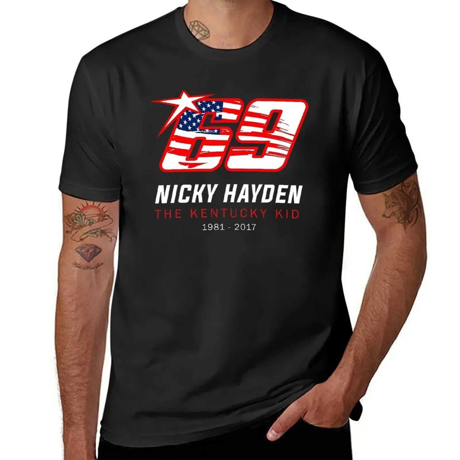 Nicky Hayden 69 T-Shirt rapper graphic tees sweat mens designer clothes