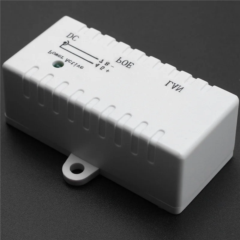 A003 6X Poe Splitter Poe Injector Rj45 DC 5.5 มม. X 2.1 มม. อินพุตอะแดปเตอร์แยกแบบพาสซีฟสำหรับกล้องเครือข่าย IP (สีขาว)