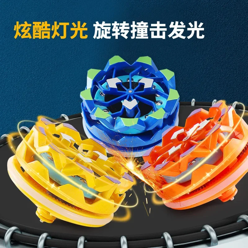 

Explosive gyro passion collision four-color decompression pull back inertia gyro toy