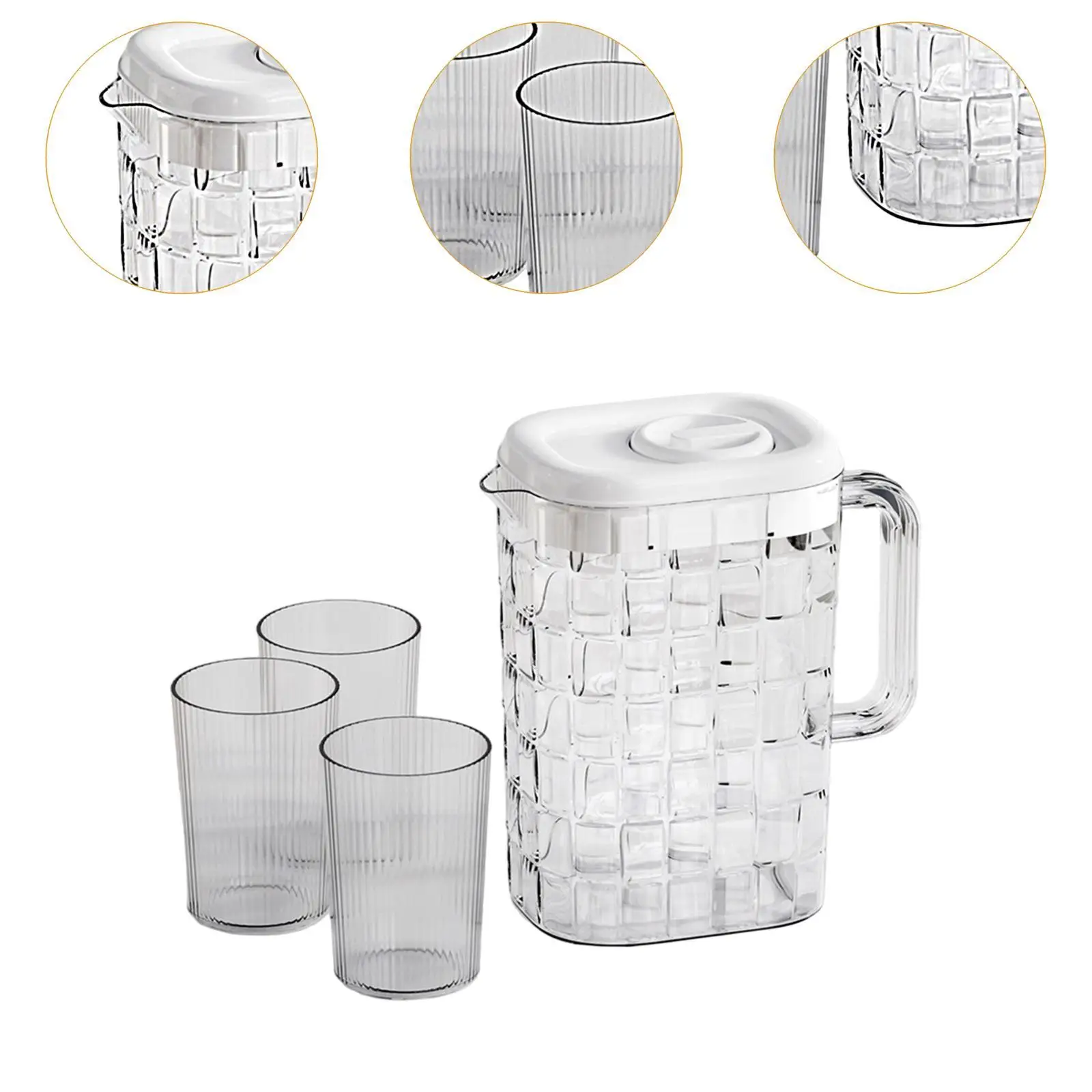 Dzbanek na napoje 2000ml Czajnik na lemoniadę z uchwytem Dzbanek na wodę i lód do kuchni, grillowania, aktywności wewnątrz pomieszczeń, biura, herbaty owocowej