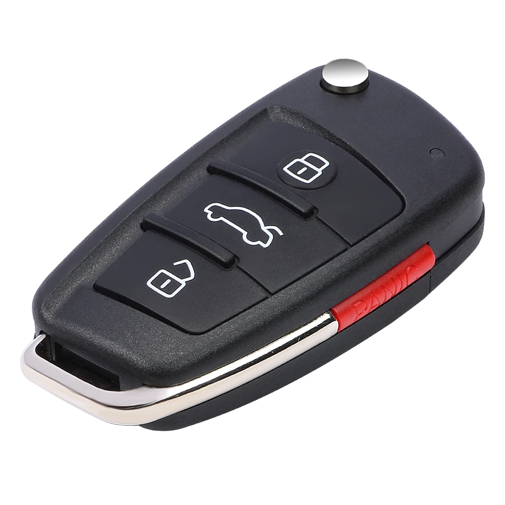 DIYKEY Flip Remote Car Key Fob 4 pulsanti per Audi A3 TT 2007 2008 2009 2010 315MHz ID48 Chip 8 p0 837 220E/muslimah