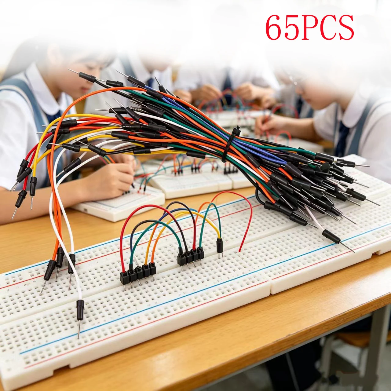 65/140Pcs U Shape Solderless Breadboard Cable Wire Kit Solderless Breadboard For Jumper Cable Wire PCB Bread Board