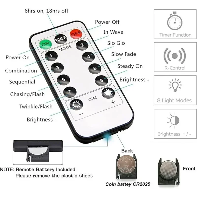 300 LED USB Fairy String Lights 8 Modes Remote Control 5V for Christmas Weddings Party Room Window Waterfall Lights Decorations