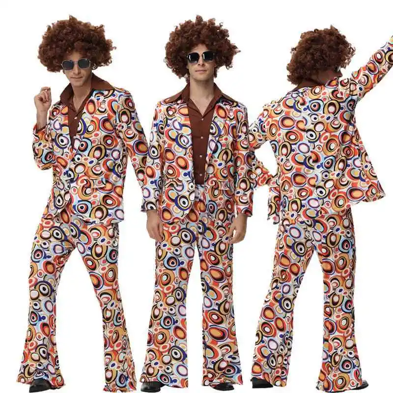 

Ретро 70-е годы хиппи кодный дикий человек костюм для выступлений Хэллоуин ролевая игра дискотека хип-хоп этническая женская сценическая одежда наряд