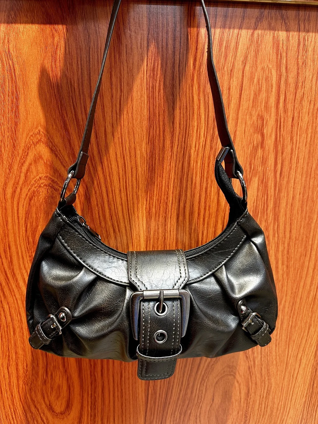 

2024 spring hot selling Maillard style retro style small bag spicy girl Y2K wasteland style vintage leather shoulder armpit bag