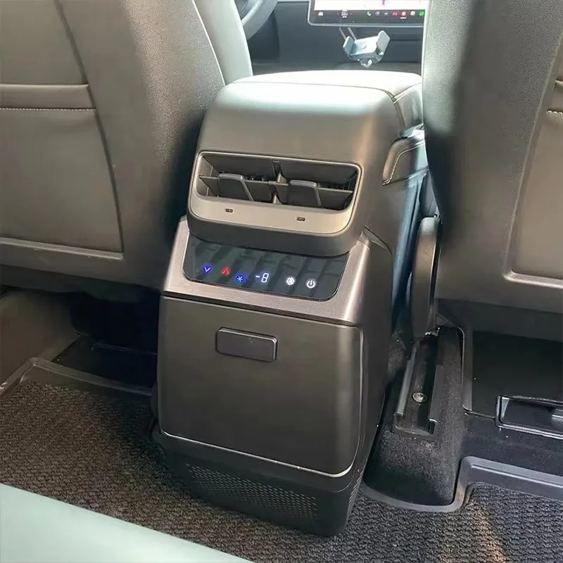 New Design 4.6L Ev Car Refrigerator Adapted to Model Y Tear Middle Armrest Freezer Heating 12V Modification