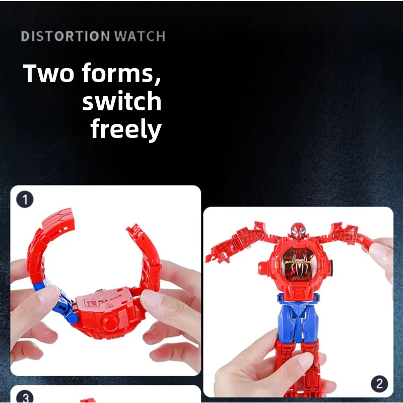 Marvel Spider Man Batman Kinder Anime Uhr Kinderspielzeug Action Puppe Kinderuhr
