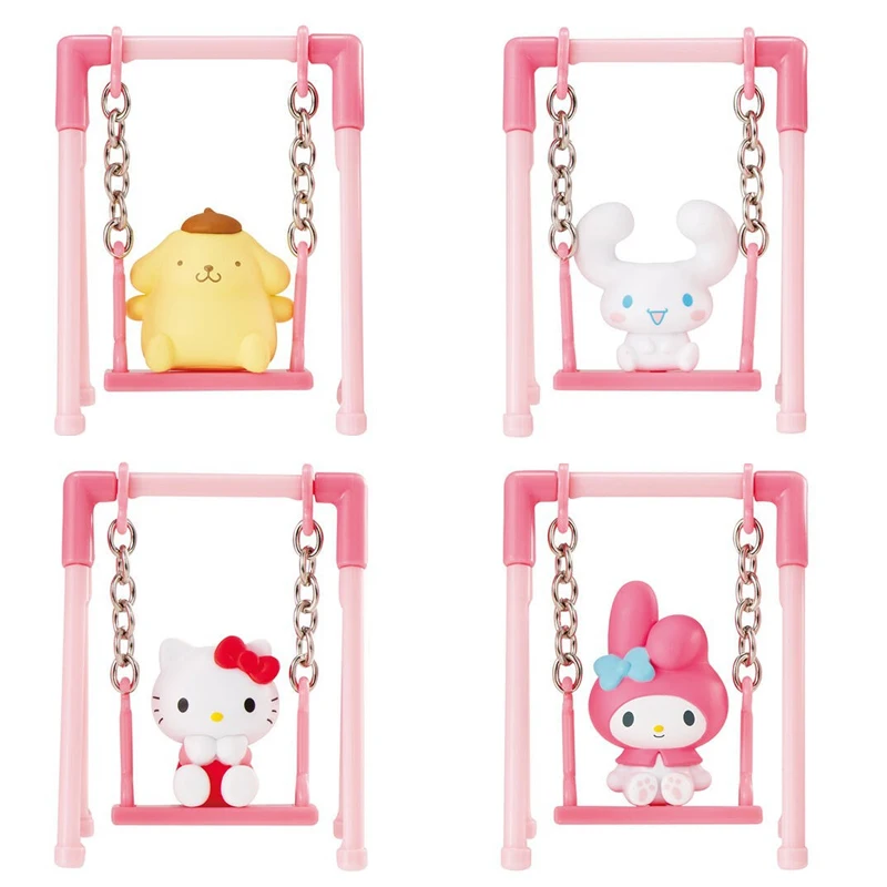

Genuine Capsule Toys Japan Sanrio Big Eared Dog Pudding Dog Melody To Swing Park Pink Cute Tabletop Ornament Gashapon