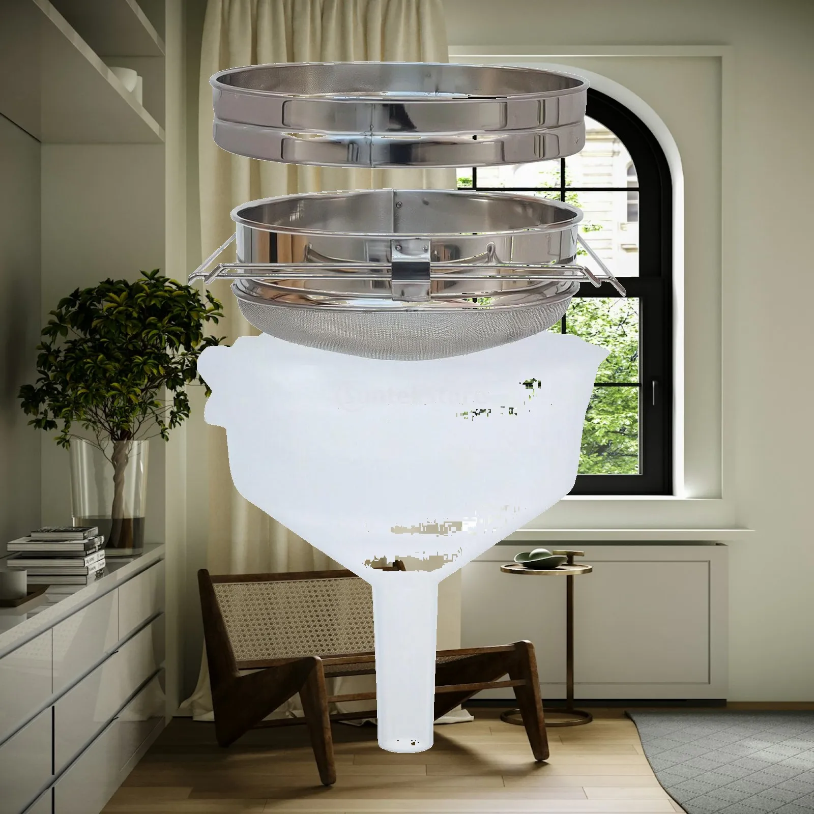 Stainless Steel Honey Strainer Sieve 40 60 120 Mesh Triple Combo Filter for Beekeeping Honey Processing with Frame