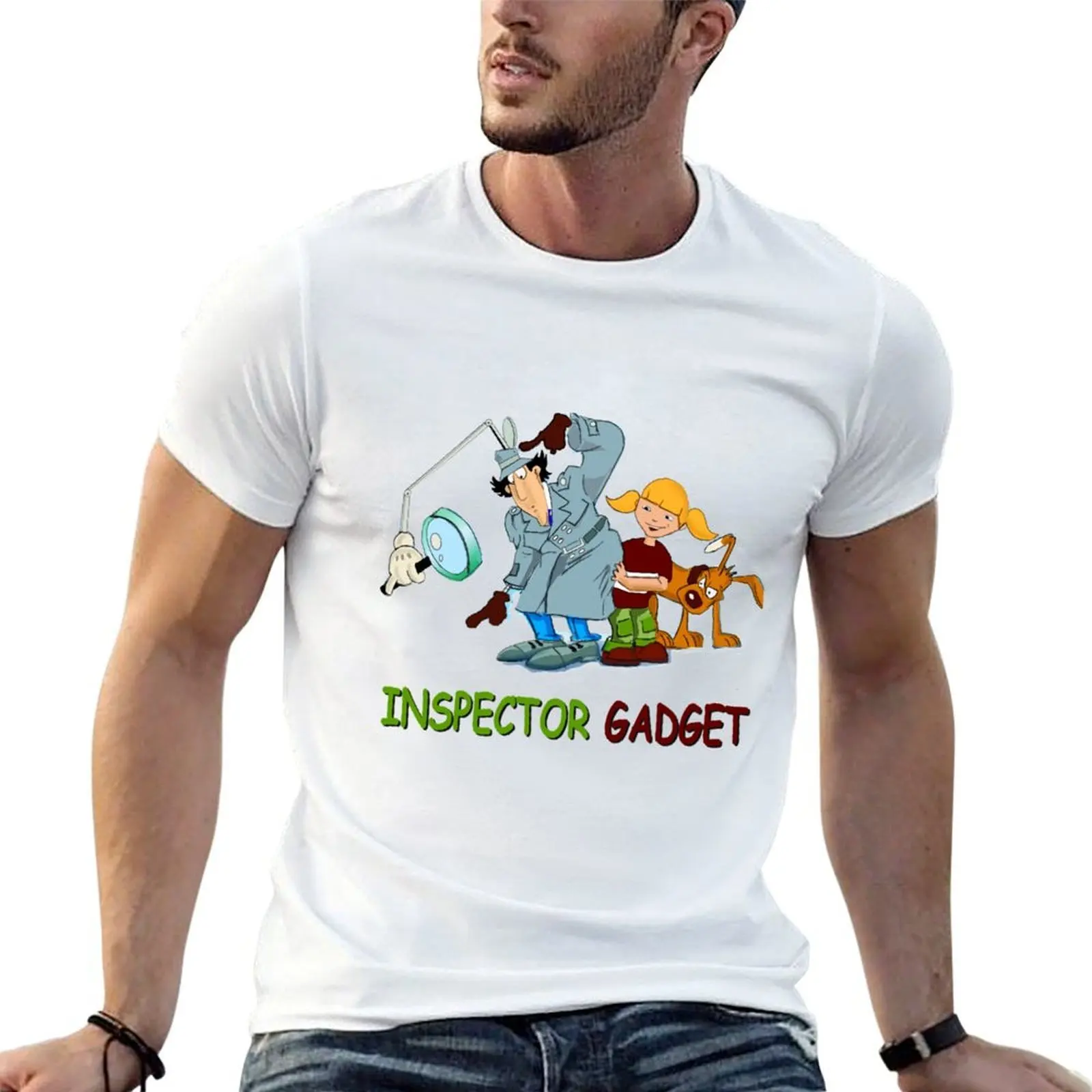 Inspector Gadget T-Shirt gifts for boyfriend anime tshirt Men's t-shirt