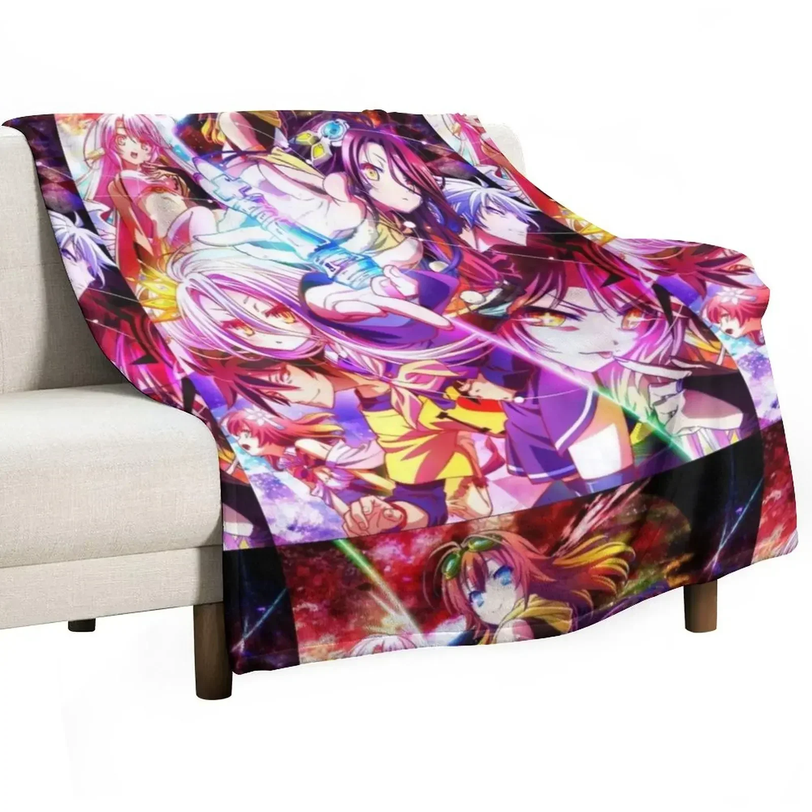 No Game No Life Anime Throw Blanket Spring Fall Cozy Throw Blanket for Couch