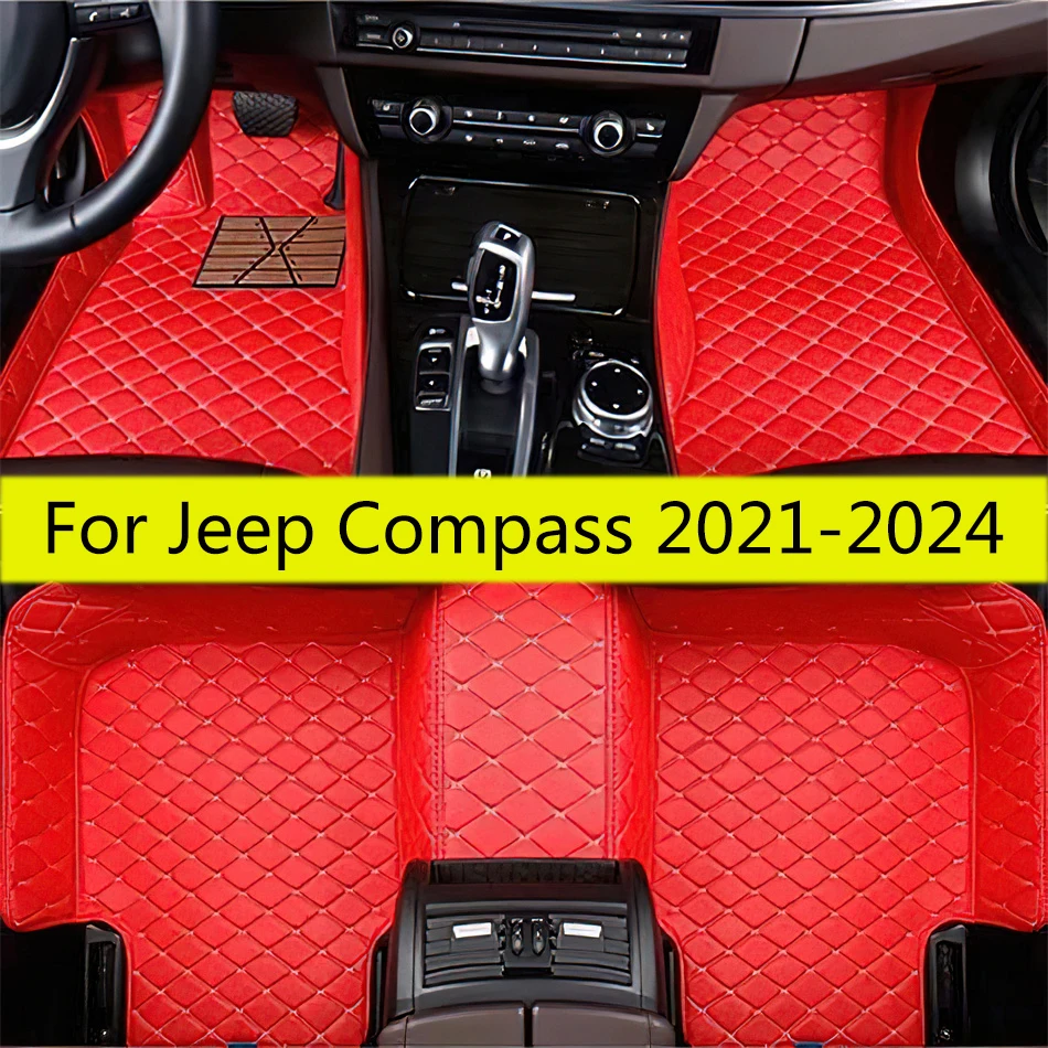 Alfombrillas personalizadas para coche, alfombras para Jeep Compass 2021, 2022, 2023, 2024, accesorios para automóvil, cubiertas interiores