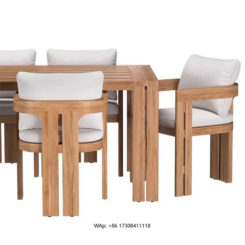 Modern Solid Wood Dining Outdoor Teak Wood Chair