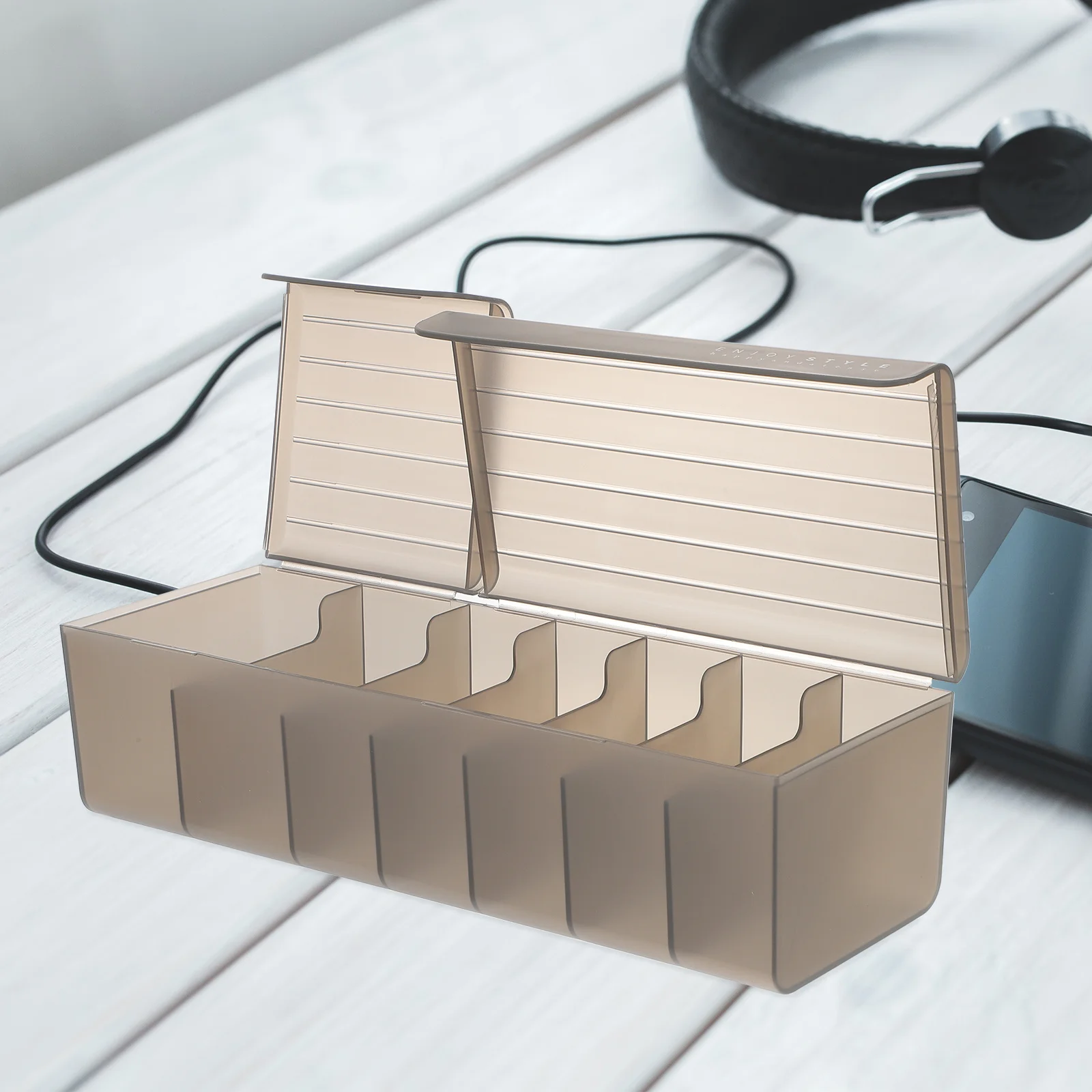 حافظة منظم السلك، صندوق إدارة الكابلات ذو 7 فتحات، بديل حرفي دقيق لمنظم مكسور قديم، وصول سريع مريح