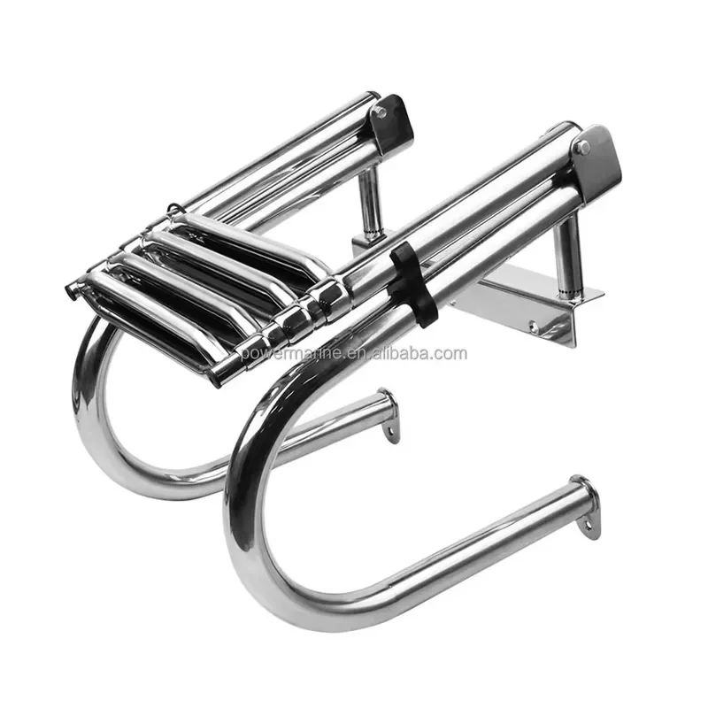 Hot Sale 316 Stainless Steel Concealed Folding Handrail Telescopic Hanging Boat Ladder