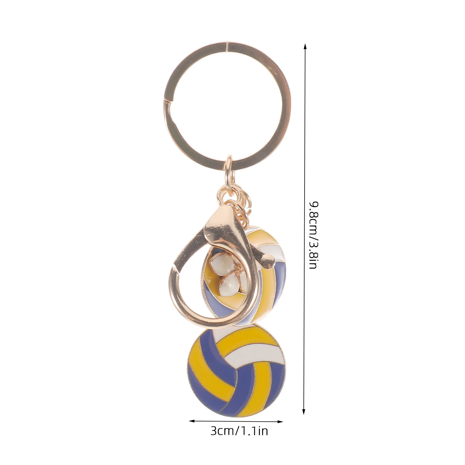4Pcs Volleyball Keychains Metal Miniature Realistic Volleyball Sport Party Favors Team Gifts Backpack Accessories Souvenirs