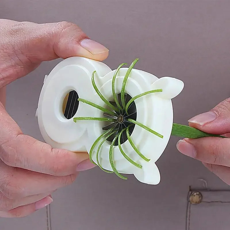 مفرمة البصل الأخضر للمطبخ ، زهر البرقوق ، جهاز تقطيع البصل ، آلة تقطيع الفولاذ المقاوم للصدأ ، مفرمة طعام ، مبشرة خضروات ، قطاعة #5