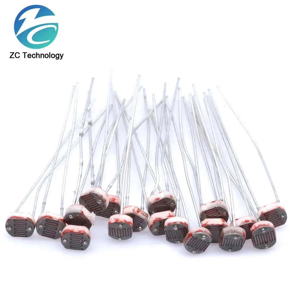 20pcs 5506 5516 5528 5537 5539 Light Dependent Resistor LDR 5MM Photoresistor wholesale retail Photoconductive resistance