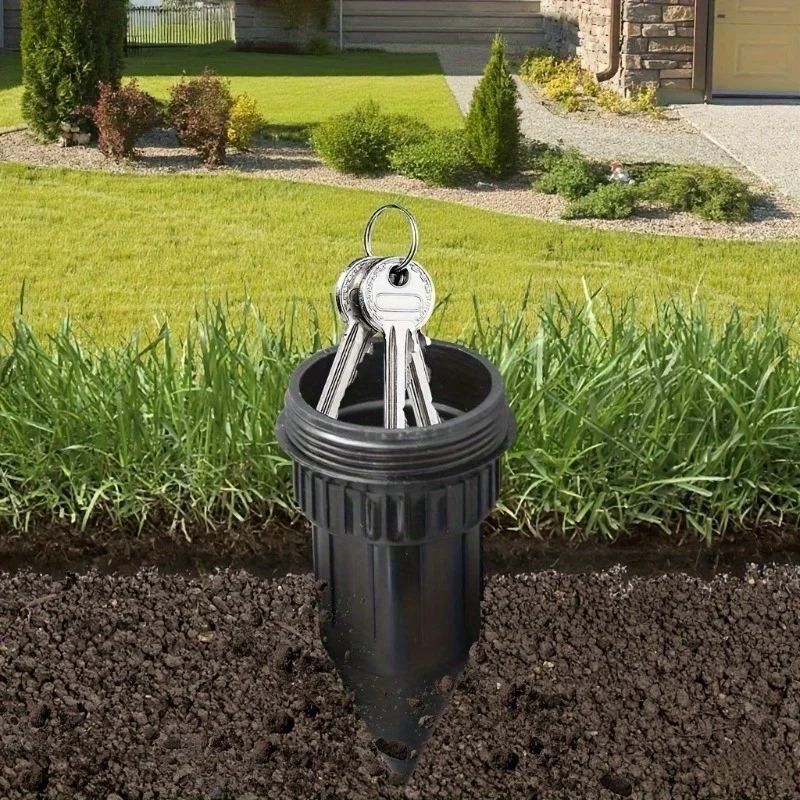 Garden Keychain Holder - High-Strength Plastic, Battery-Free Insert Design, Lawn Anti-Theft Sign, Gardening Tool Storage