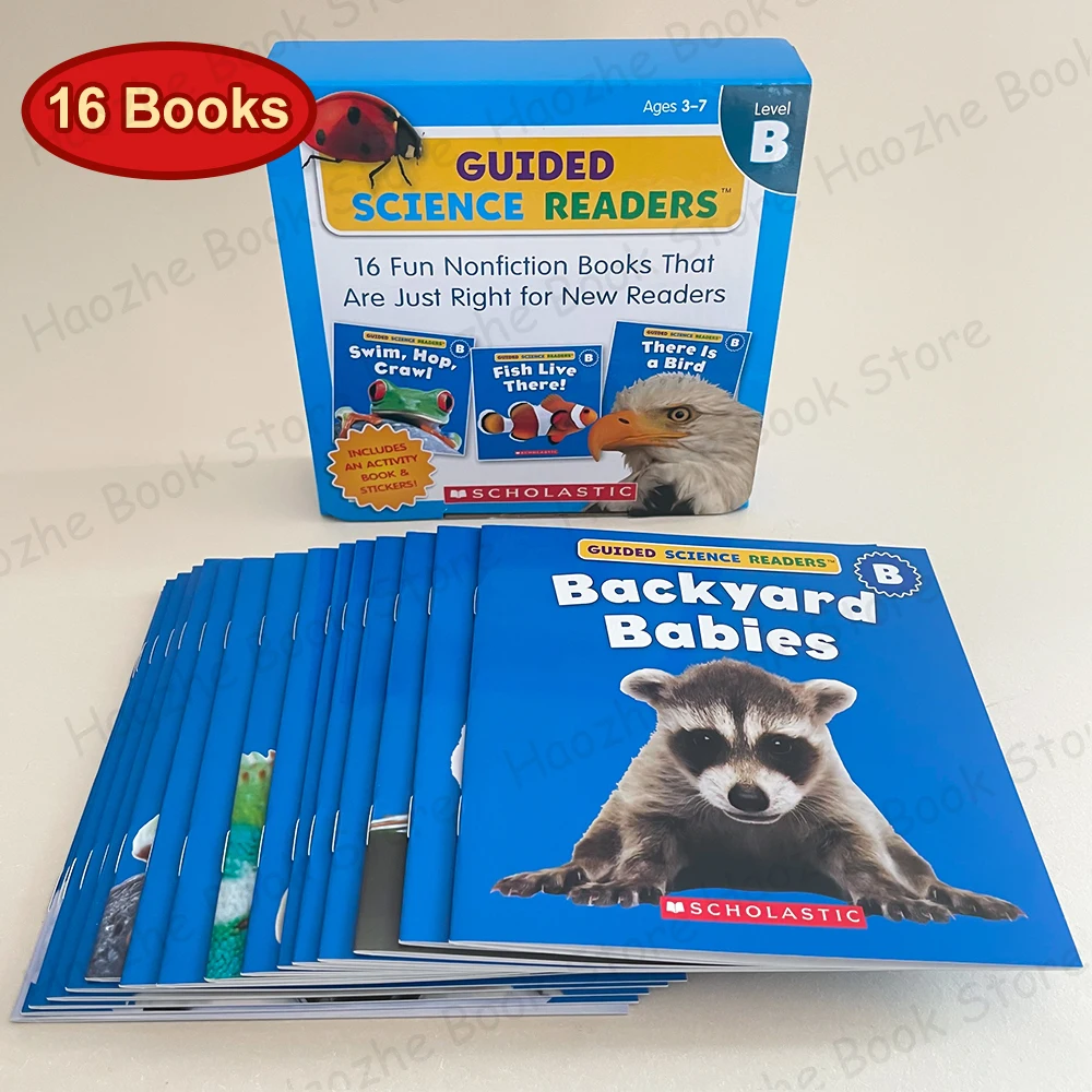 Guided Science Readers Level B: 16 Fun Nonfiction Books That Are Just Right for New Readers English Book for Kids Learning