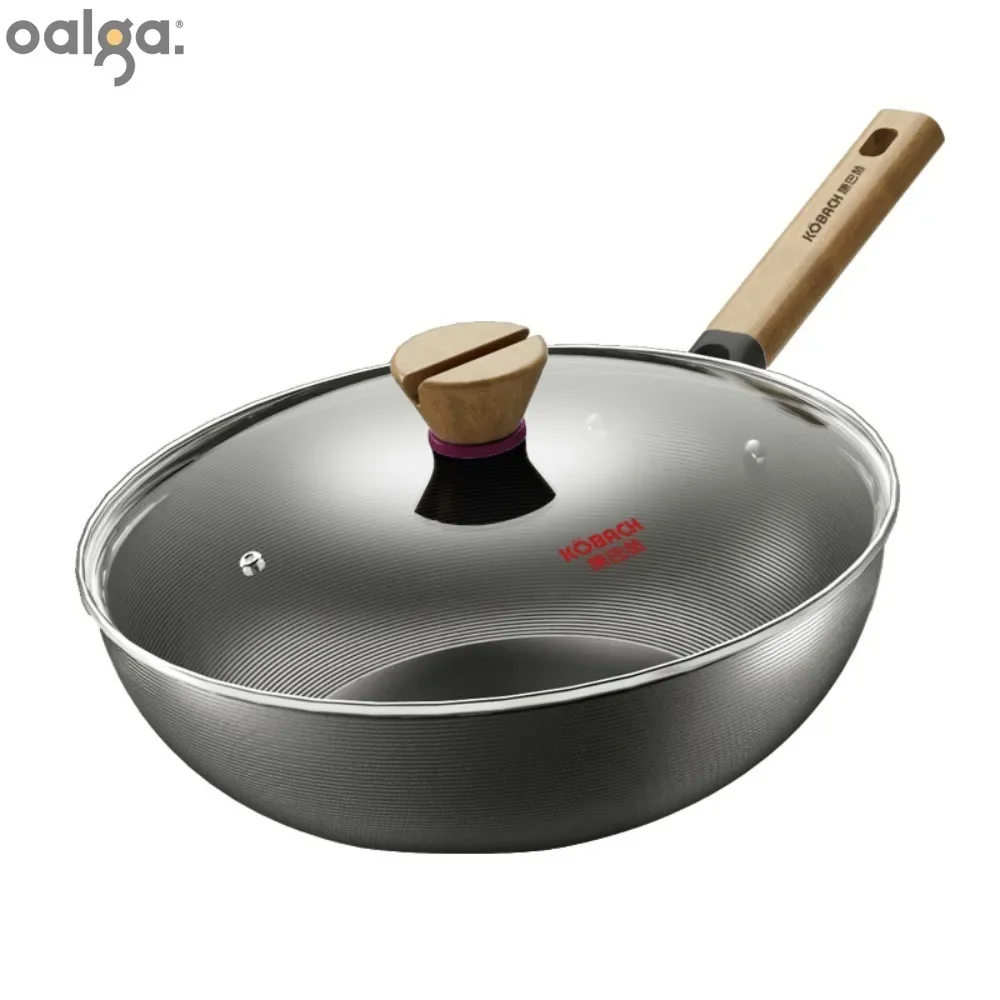 

Chinese Wok Home Cooking Uncoated Rust-proof Wok Large-capacity Frying Integrated Anti-sticking Woks Cookware Pans Stove Gas