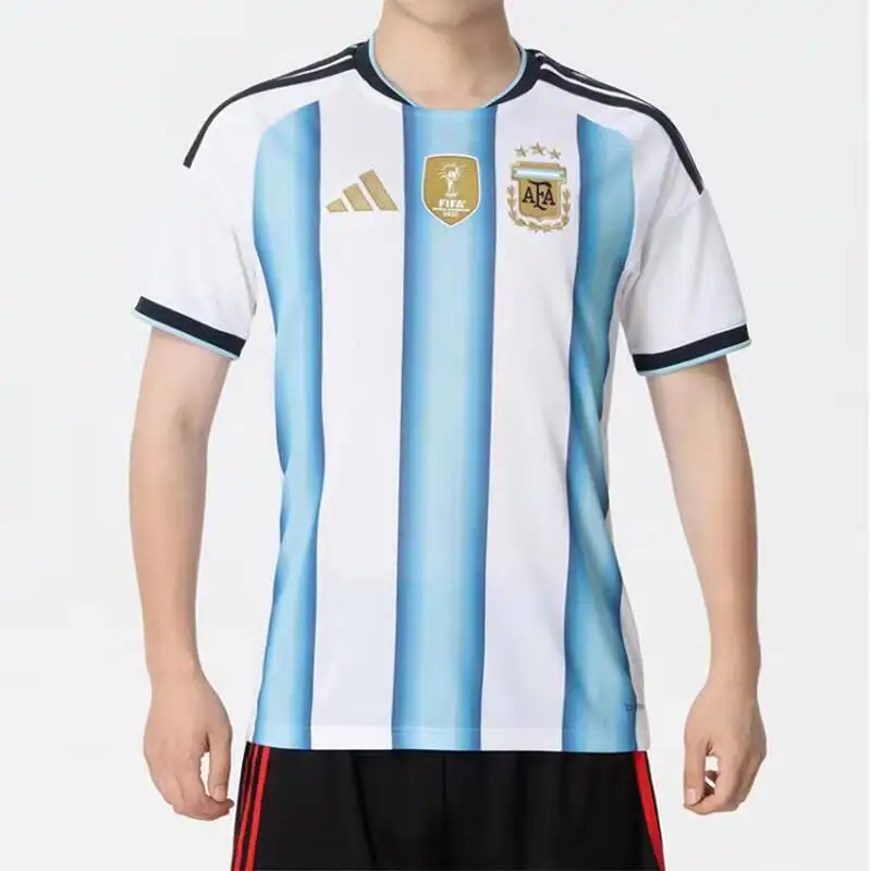 Hot Adidas Argentina Samsung Home Team Jersey - Moisture-Wicking Short-Sleeved Football Training T-Shirt - JM8396
