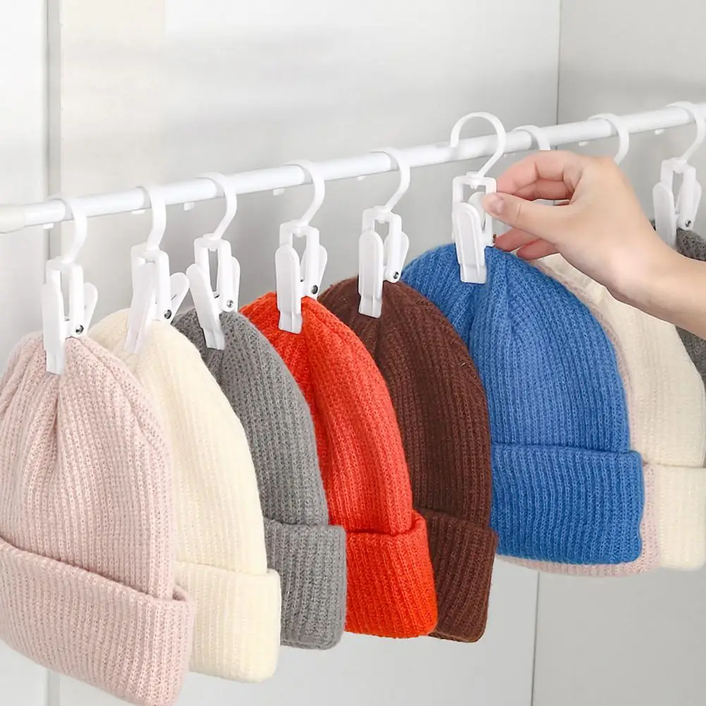 Hat Clip for Clothing Smooth Edges Hat Clip Rotating Hat Clip Clothespin Set for Windproof Drying Anti-slip Laundry for Hats