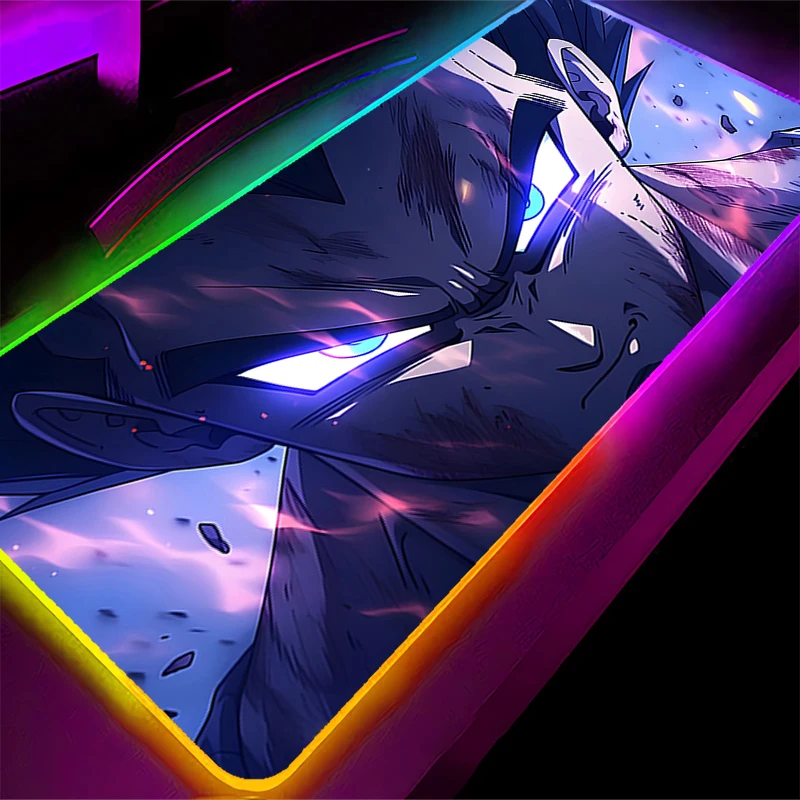 لوحة ماوس RGB Dragon Ball Trunks سجادة كبيرة من نوع سرعة الكمبيوتر لمشغلات الرياضات الإلكترونية ولوحة مفاتيح الكمبيوتر المحمول LED ولوحة الماوس المكتبية #6