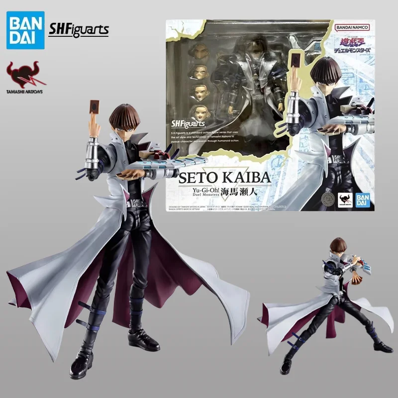 In Stock Bandai Shf Seto Kaiba Yu-Gi-Oh! Duel Monsters Finished Action Figure Anime Model Gift Collectible Desktop Ornament New